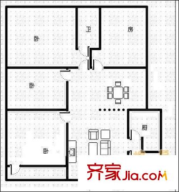 芳草地戶型圖戶型圖 4室2廳2衛(wèi)1廚