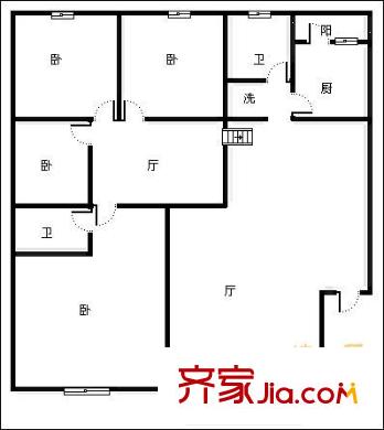芳草地戶型圖 戶型圖 4室2廳2衛(wèi)1廚