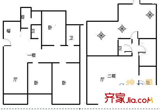 康橋品上 5室 戶型圖