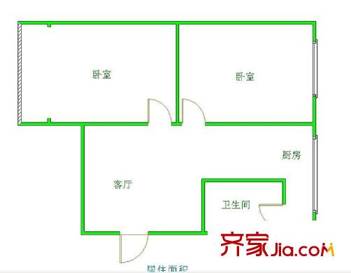 幸福時光戶型圖戶型圖 2室2廳1衛(wèi)1廚