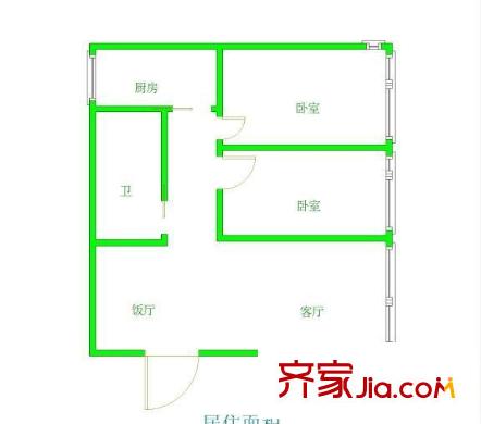 幸福時光戶型圖戶型圖 2室2廳1衛(wèi)1廚