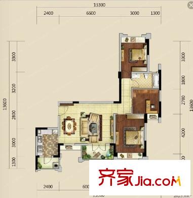海棠公館戶型圖戶型圖 2室2廳1衛(wèi)1廚