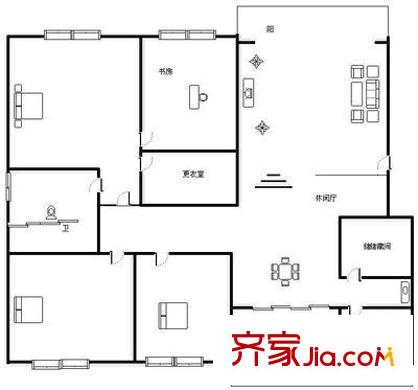 錦城花園 4室 戶型圖