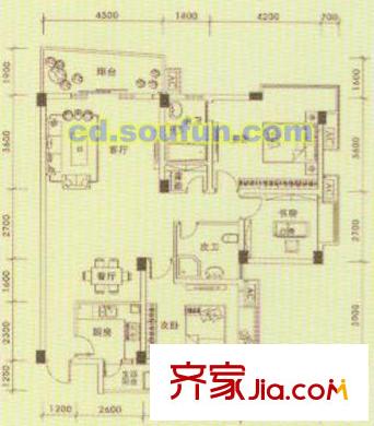 大觀城市花園配套圖B型