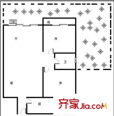 大觀城市花園 2室 戶型圖
