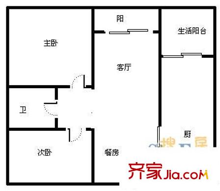 新橋逸景A區(qū)戶型圖戶型圖 1室1廳1衛(wèi)1廚