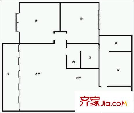 新橋逸景A區(qū)戶型圖戶型圖 2室2廳1衛(wèi)1廚
