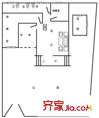 中央花園 8室 戶型圖