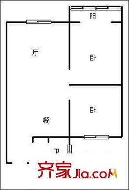 楠貴坊戶型圖戶型圖 2室2廳1衛(wèi)1廚