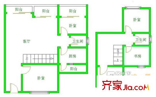 楠貴坊戶型圖戶型圖 4室2廳2衛(wèi)1廚