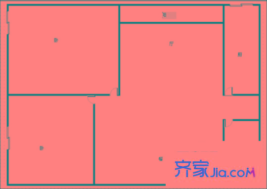 錦宏駿苑戶型圖戶型圖 2室1廳1衛(wèi)1廚