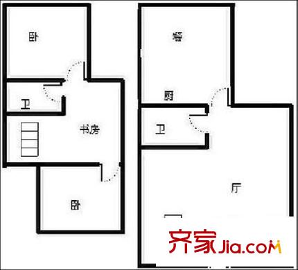 錦宏駿苑 3室 戶型圖