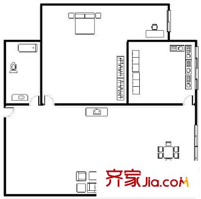 芳草地 1室 戶型圖