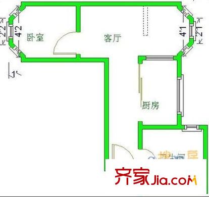 幸福時光戶型圖戶型圖 1室1廳1衛(wèi)1廚
