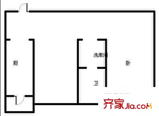 八里陽光 1室 戶型圖