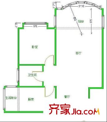 春熙苑戶型圖戶型圖 1室2廳1衛(wèi)1廚