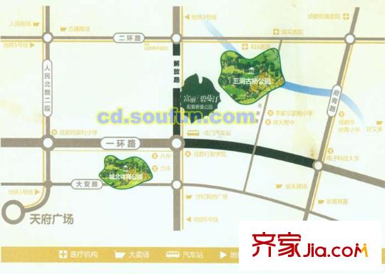 藍(lán)光富麗碧蔓汀交通圖