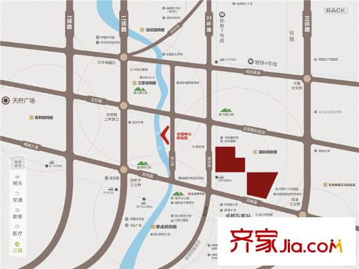 陽光100米婭中心區(qū)位圖2
