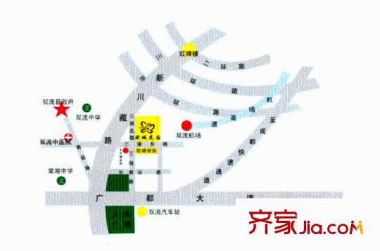 歐城花園交通圖
