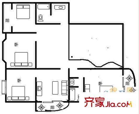 歐城花園 5室 戶型圖