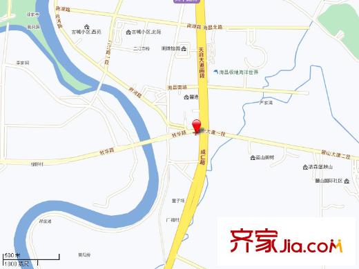 心怡紫晶城交通圖區(qū)域