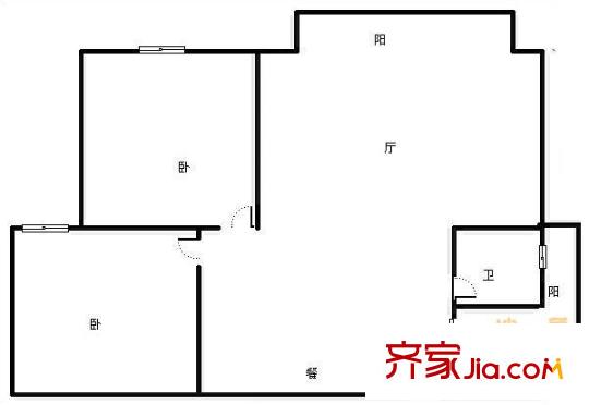 上層建筑 2室 戶型圖