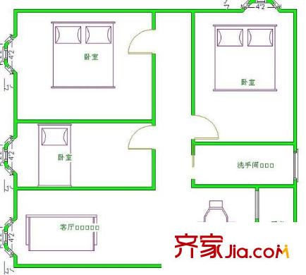 上層建筑 3室 戶型圖