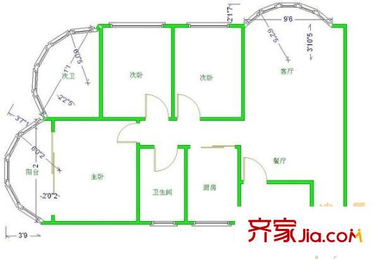 沙河新城 4室 戶型圖