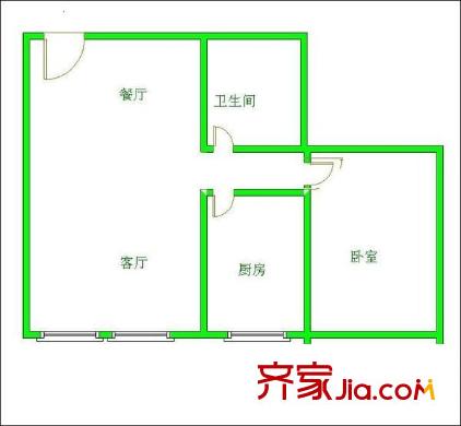 沙河新城 1室 戶型圖