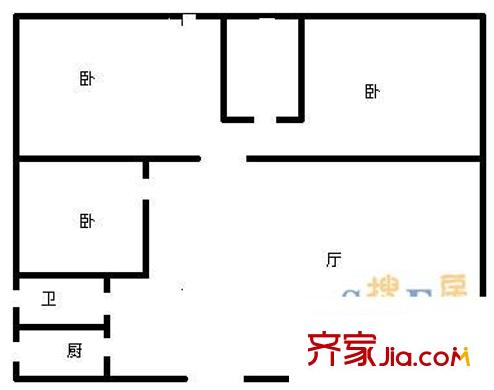 互盛佳苑 3室 戶型圖
