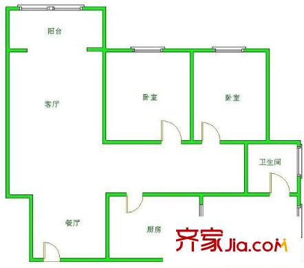 春熙苑戶型圖戶型圖 2室2廳1衛(wèi)1廚