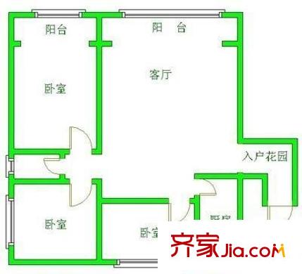 陽光金沙戶型圖戶型圖 3室1廳1衛(wèi)1廚