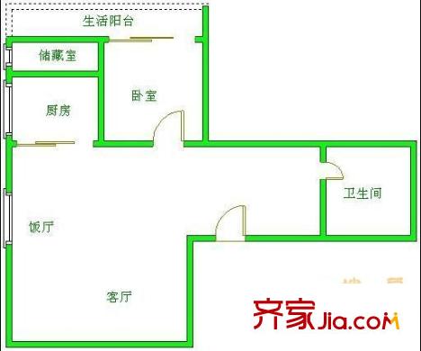 紅南港MITOWN戶(hù)型圖戶(hù)型圖 1室2廳1衛(wèi)1廚