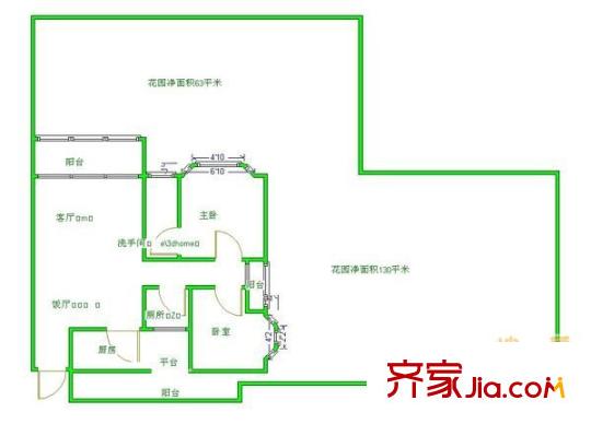 上層建筑 3室 戶型圖