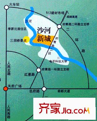 沙河新城交通圖