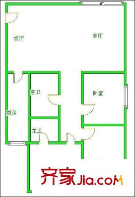沙河新城戶型圖戶型圖 3室2廳2衛(wèi)1廚