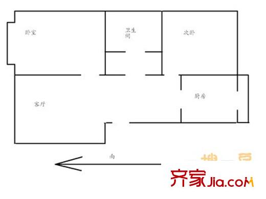 刘庄新村 2室 户型图