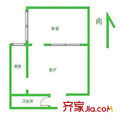 红狮家园户型图户型图 1室1厅1卫1厨
