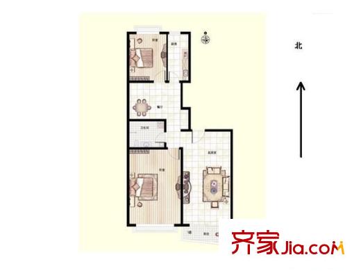 阳光好东东 2室 户型图