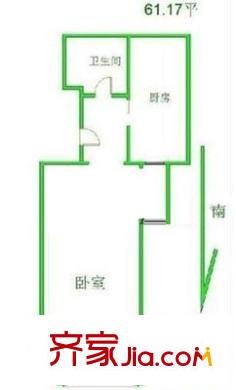 垂杨柳东里户型图户型图 1室1厅1卫1厨