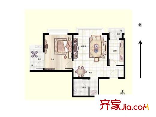 阳光好东东 1室 户型图