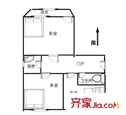 韩庄子东里户型图户型图 3室1厅1卫1厨