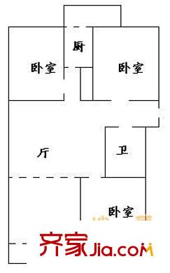 万福家园 3室 户型图