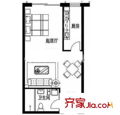 光讯花园 1室 户型图