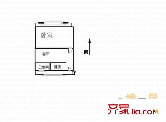 万福家园 1室 户型图