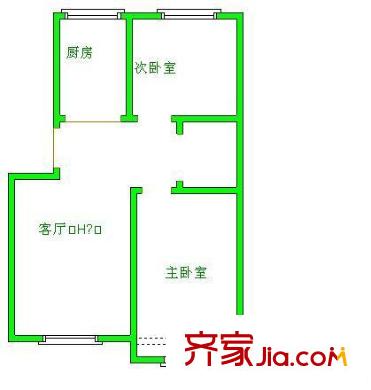 中仓小区户型图户型图 2室1厅1卫1厨