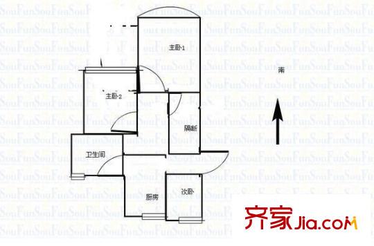中仓小区 4室 户型图
