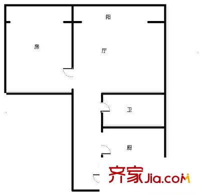 果园西小区户型图户型图 1室1厅1卫1厨