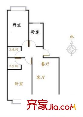 光讯花园 2室 户型图