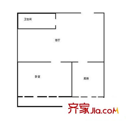 果园西小区户型图户型图 1室1厅1卫1厨